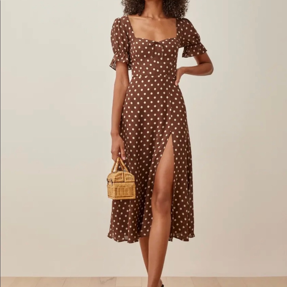 Reformation Alta Dress Au Lait size 10